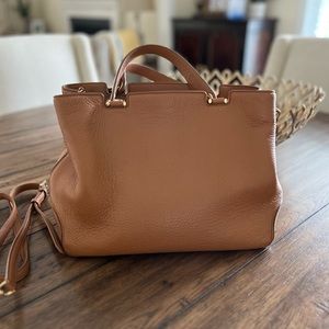 EUC. Michael Kors Camel Leather Satchel